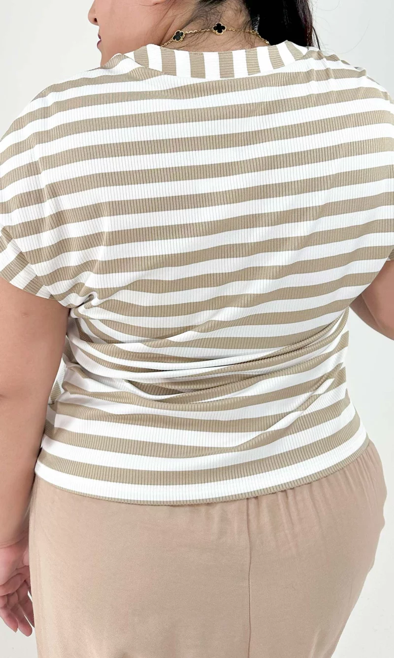Camiseta mujer manga 3/4 rayas - Imagen 8