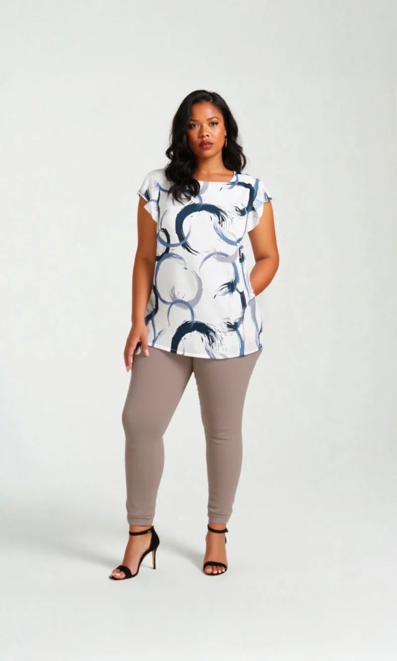 Blusa mujer manga corta estampada - Imagen 2