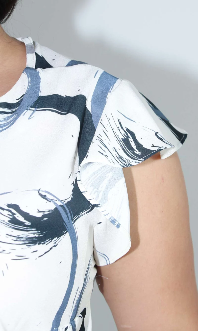 Blusa mujer manga corta estampada - Imagen 2