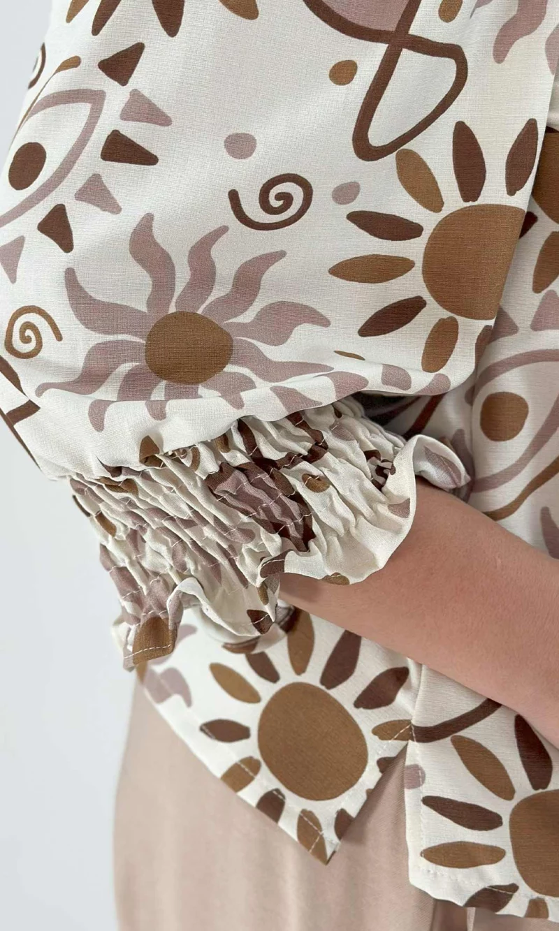 Blusa mujer manga 3/4 estampada - Imagen 6