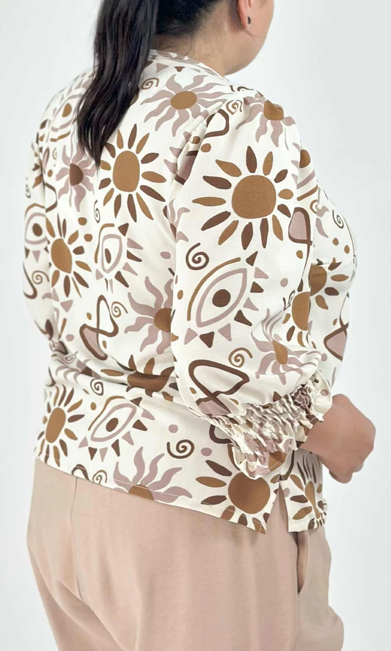 Blusa mujer manga 3/4 estampada - Imagen 7