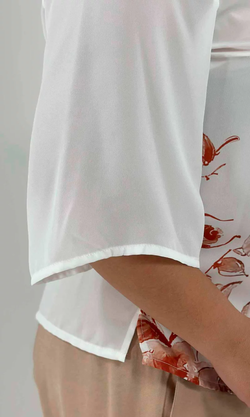 Blusa mujer manga 3/4 estampada - Imagen 4