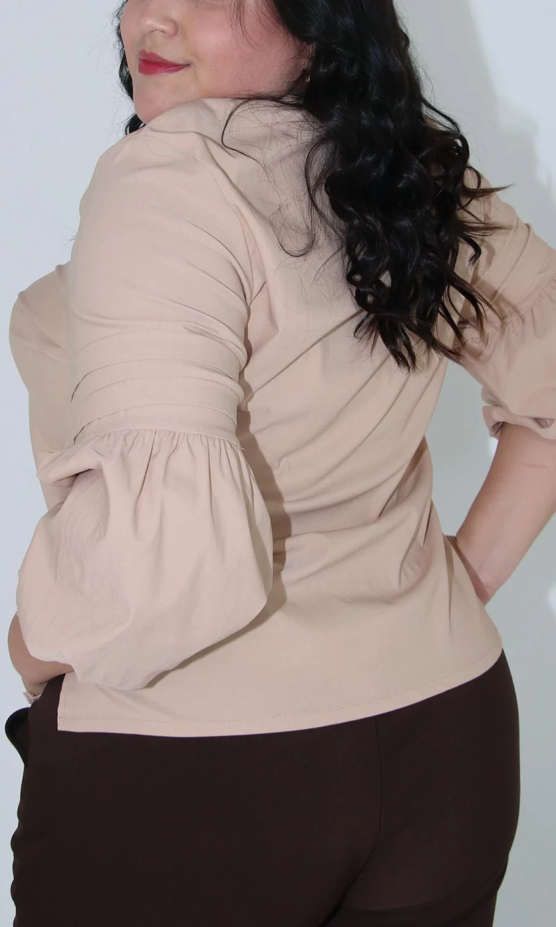 Blusa mujer manga 3/4 unicolor - Imagen 8