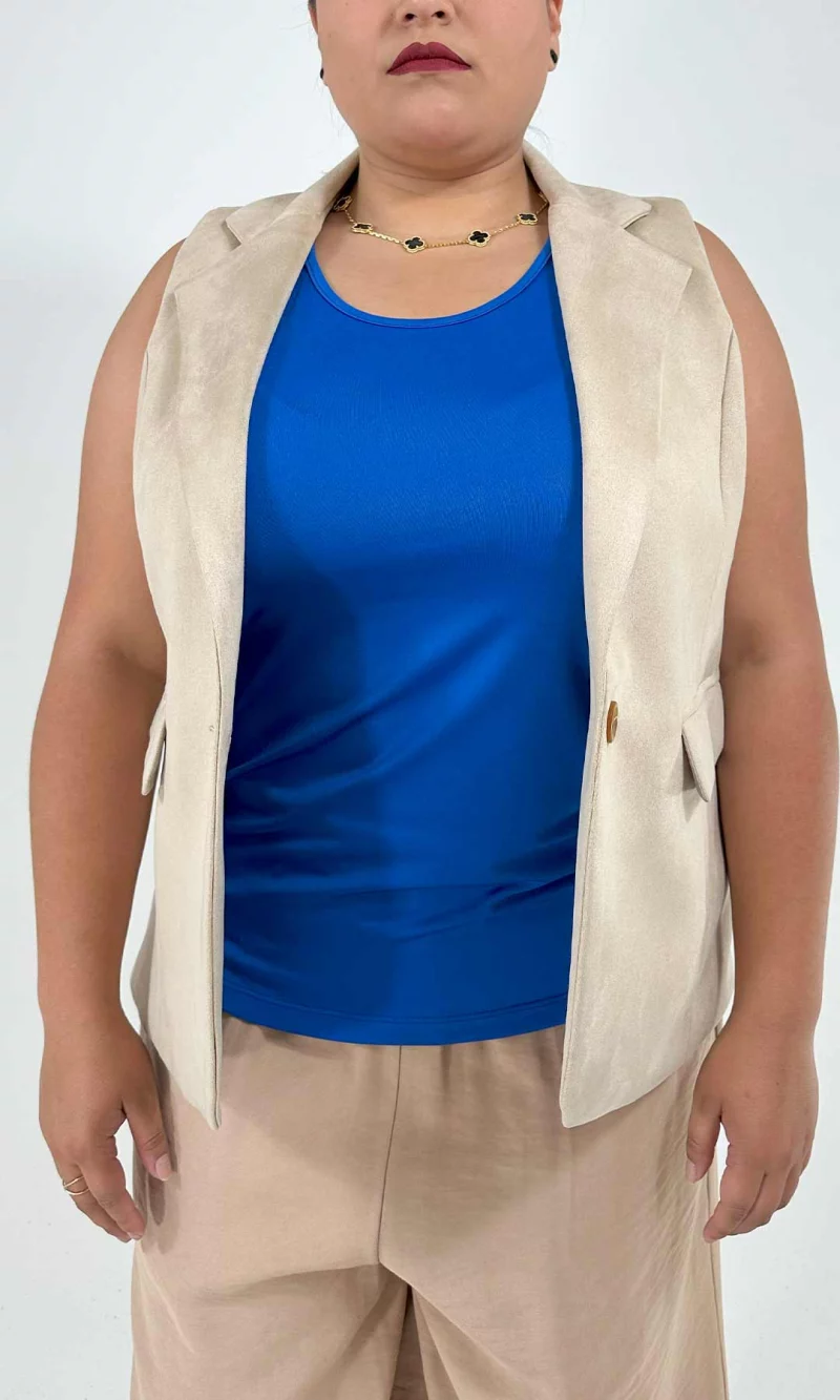 Chaleco mujer unicolor - Imagen 4