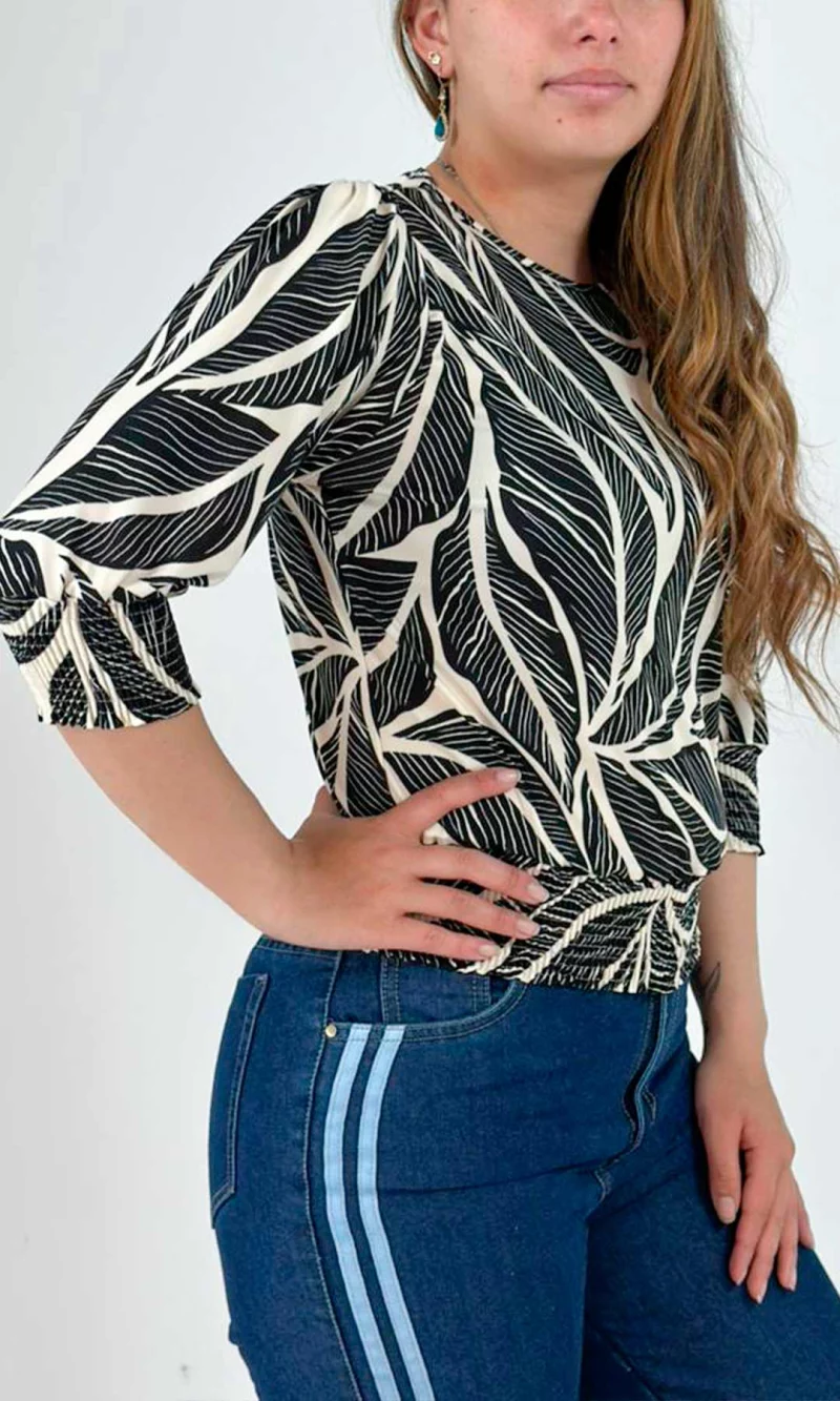 Camiseta mujer manga 3/4 estampada - Imagen 10