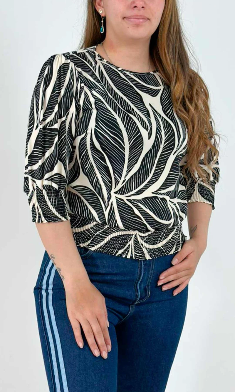 Camiseta mujer manga 3/4 estampada - Imagen 8