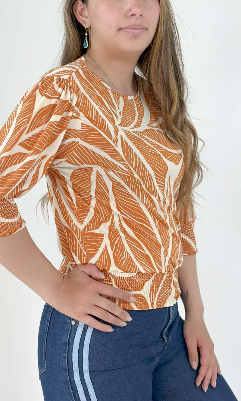 Camiseta mujer manga 3/4 estampada - Imagen 6