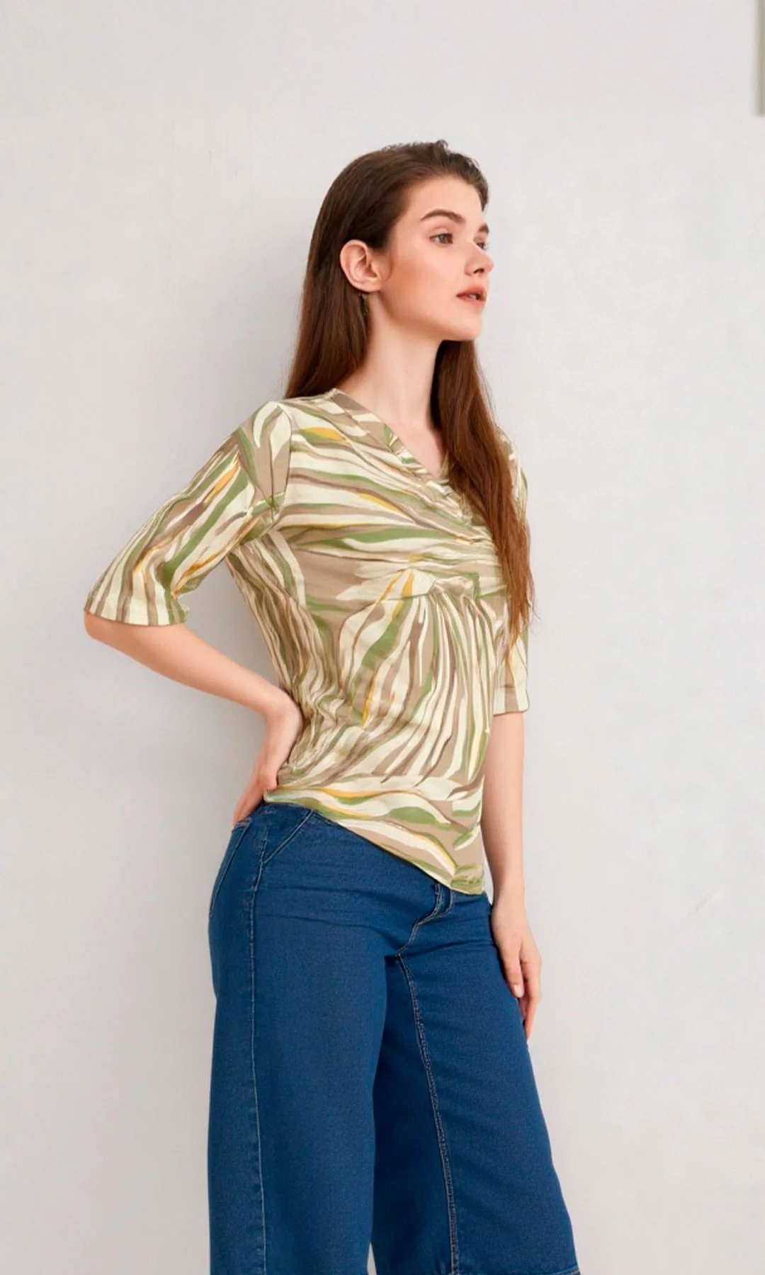 Camiseta mujer manga 3/4 estampada - Imagen 2