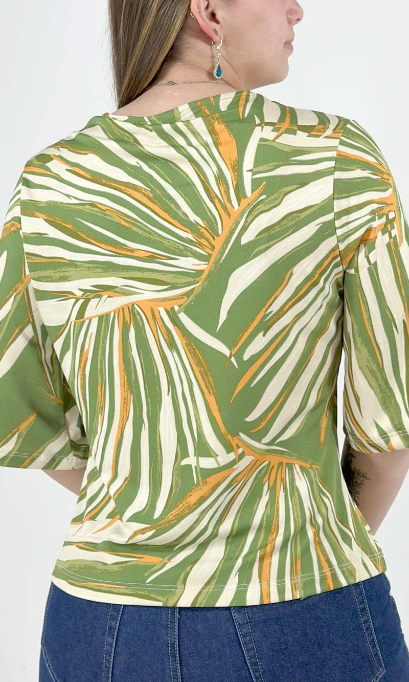 Camiseta mujer manga 3/4 estampada - Imagen 4