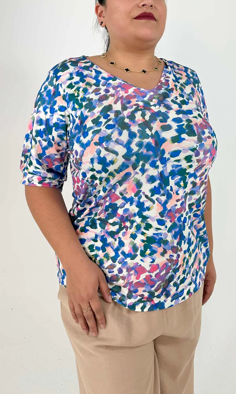 Camiseta mujer manga corta estampada - Imagen 4