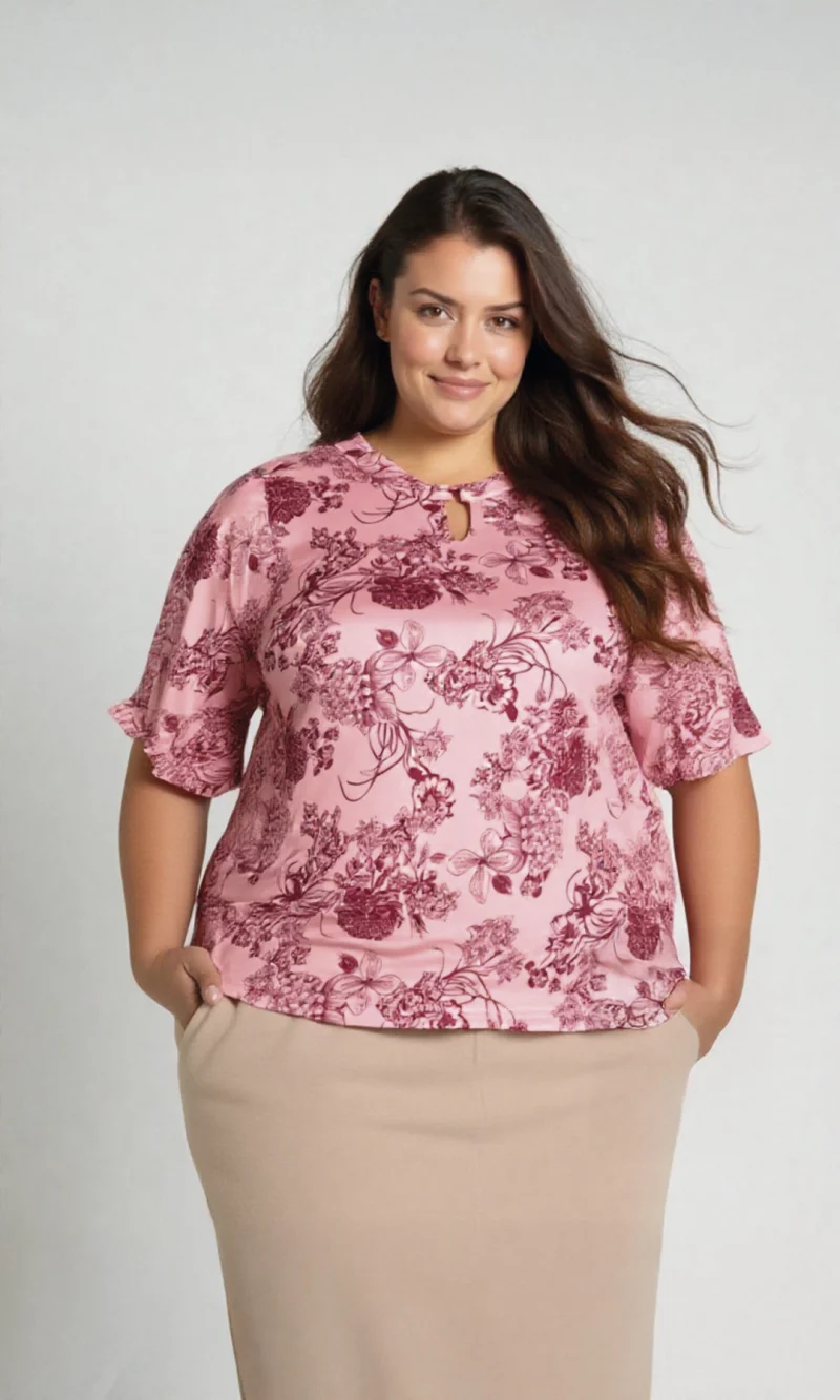 Camiseta mujer manga 3/4 estampada - Imagen 6