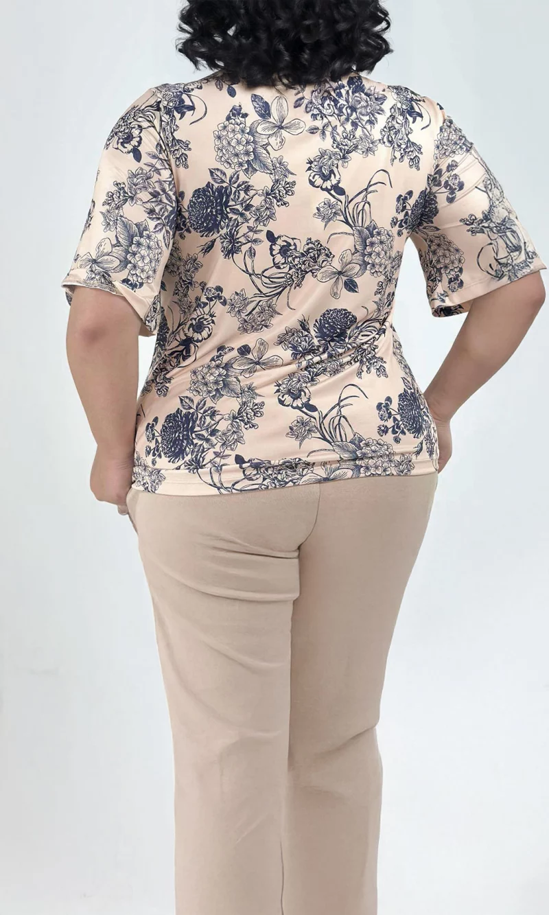 Camiseta mujer manga 3/4 estampada - Imagen 4
