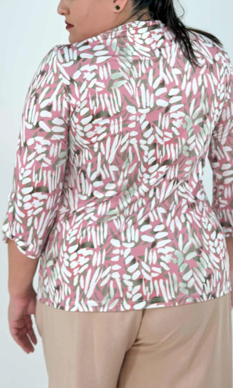 Camiseta mujer manga 3/4 estampada - Imagen 3