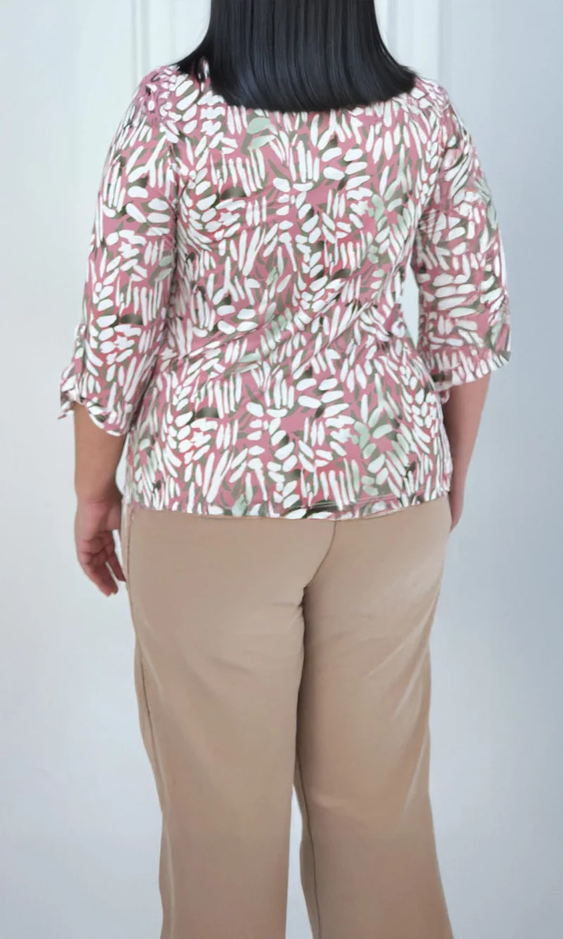 Camiseta mujer manga 3/4 estampada - Imagen 5
