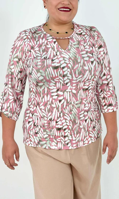Camiseta mujer manga 3/4 estampada
