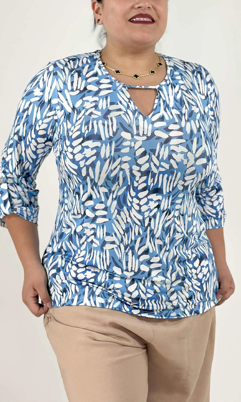Camiseta mujer manga 3/4 estampada - Imagen 4