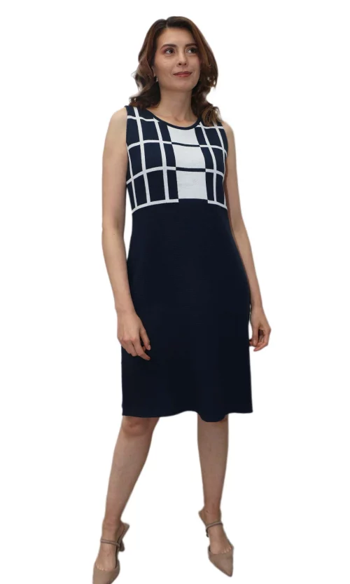 Vestido mujer manga sisa unicolor