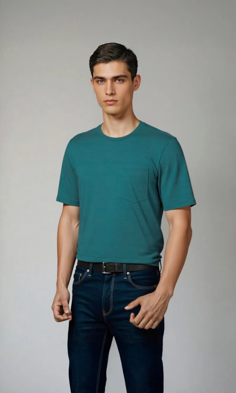 Camiseta hombre unicolor - Imagen 7