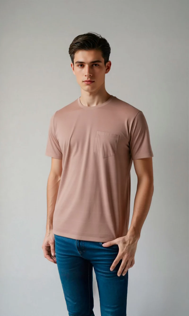 Camiseta hombre unicolor - Imagen 2