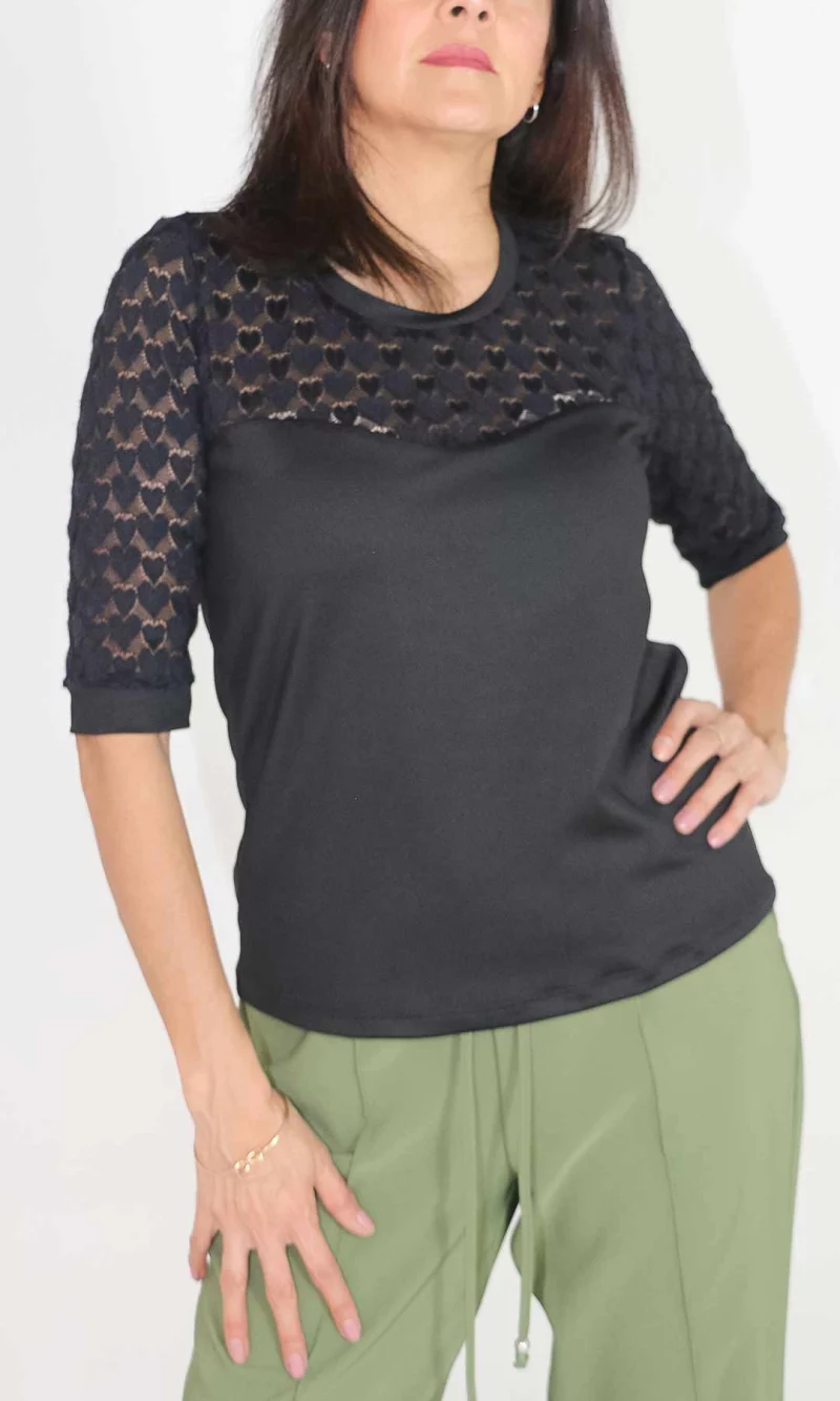 Camiseta mujer manga 3/4 unicolor - Imagen 5
