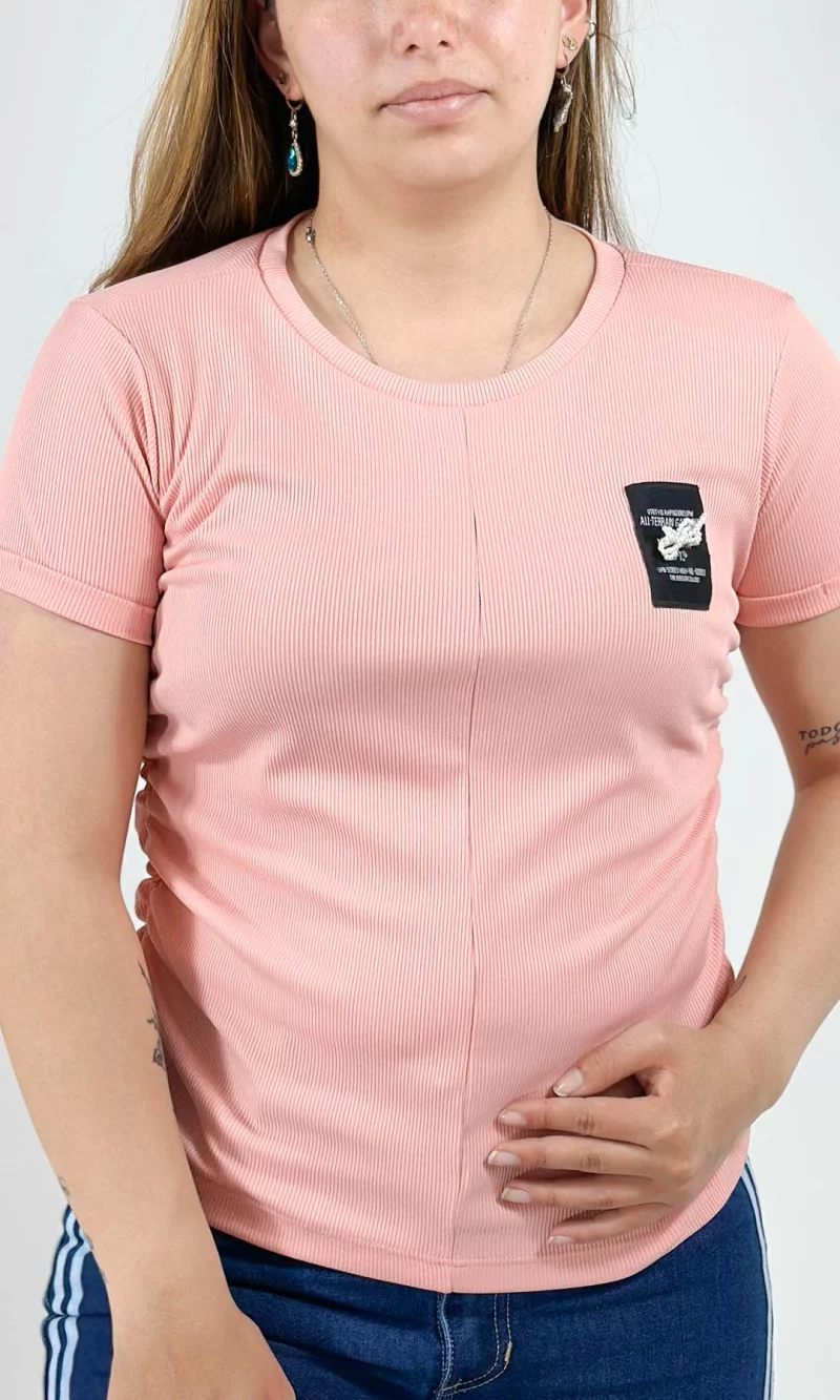 Camiseta mujer manga corta unicolor - Imagen 6