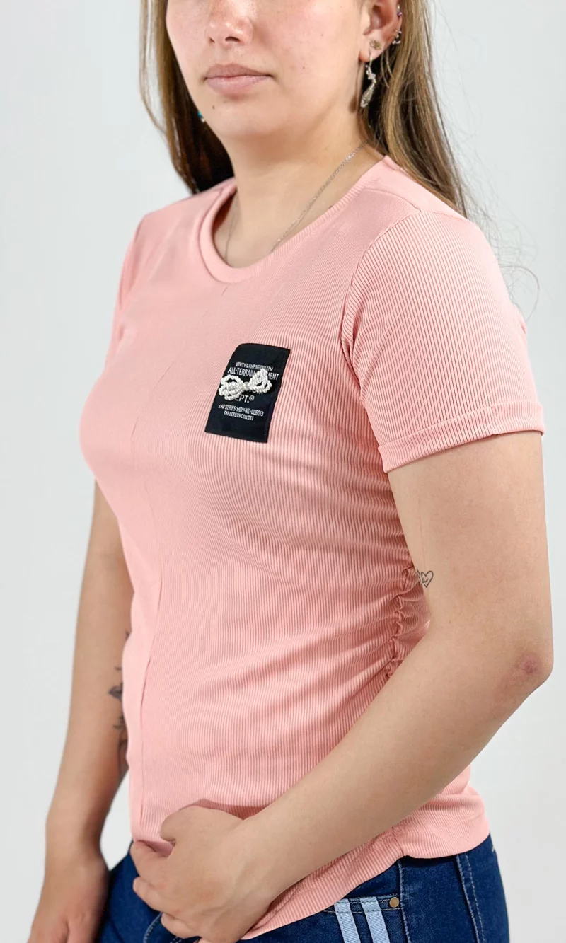Camiseta mujer manga corta unicolor - Imagen 7