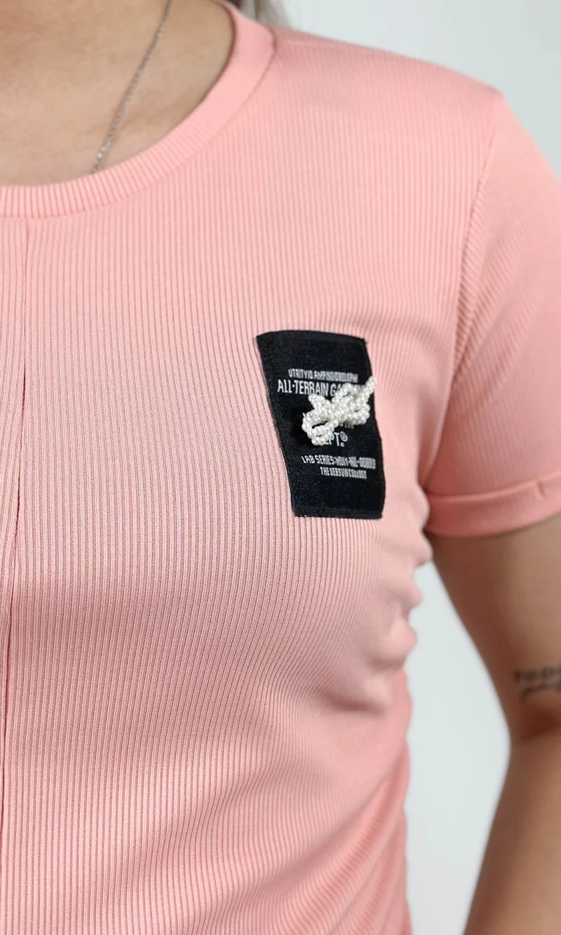 Camiseta mujer manga corta unicolor - Imagen 8
