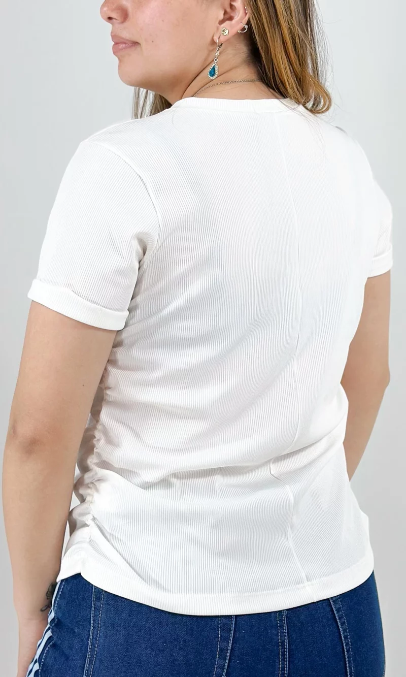 Camiseta mujer manga corta unicolor - Imagen 4