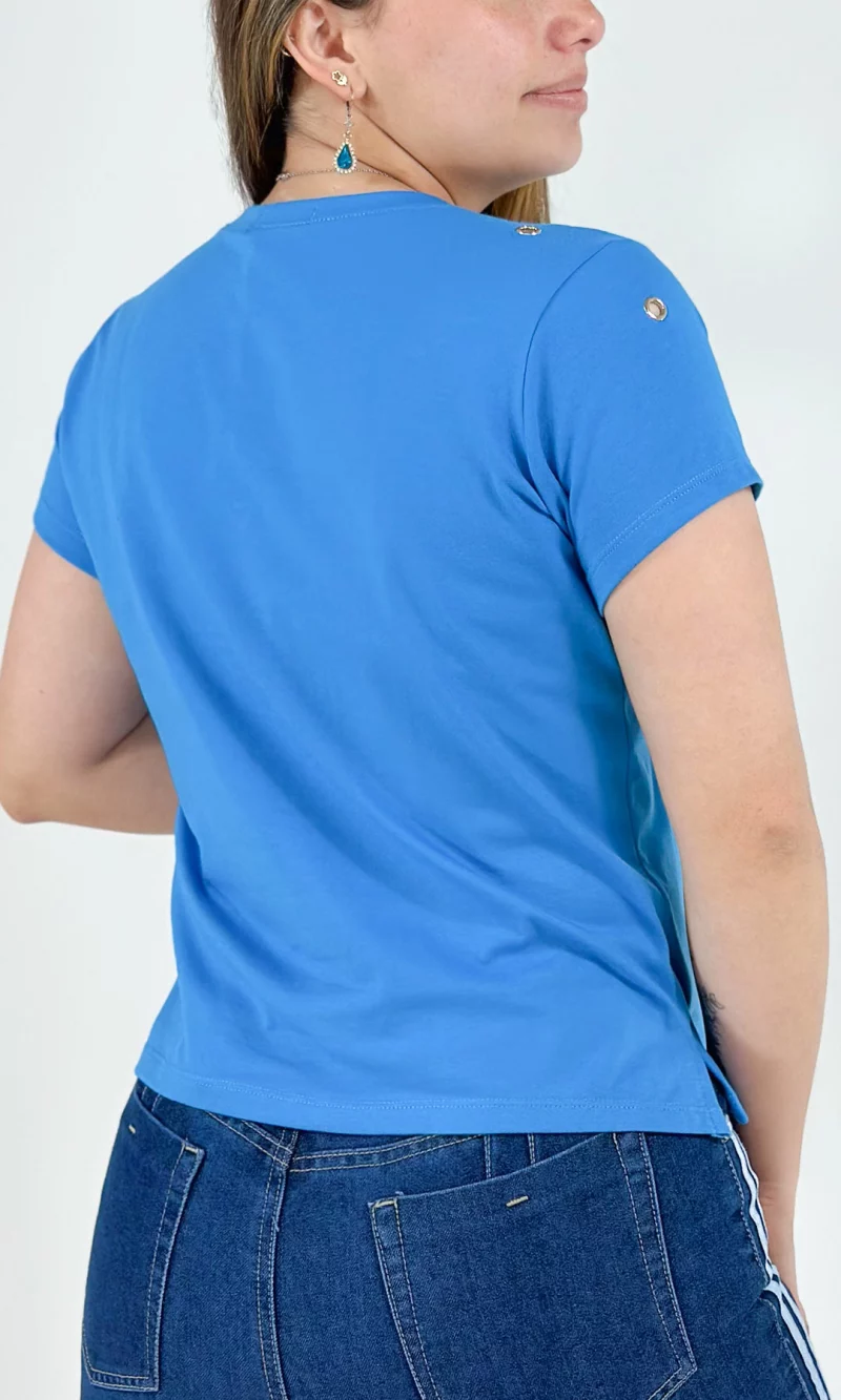 Camiseta mujer manga corta unicolor - Imagen 4