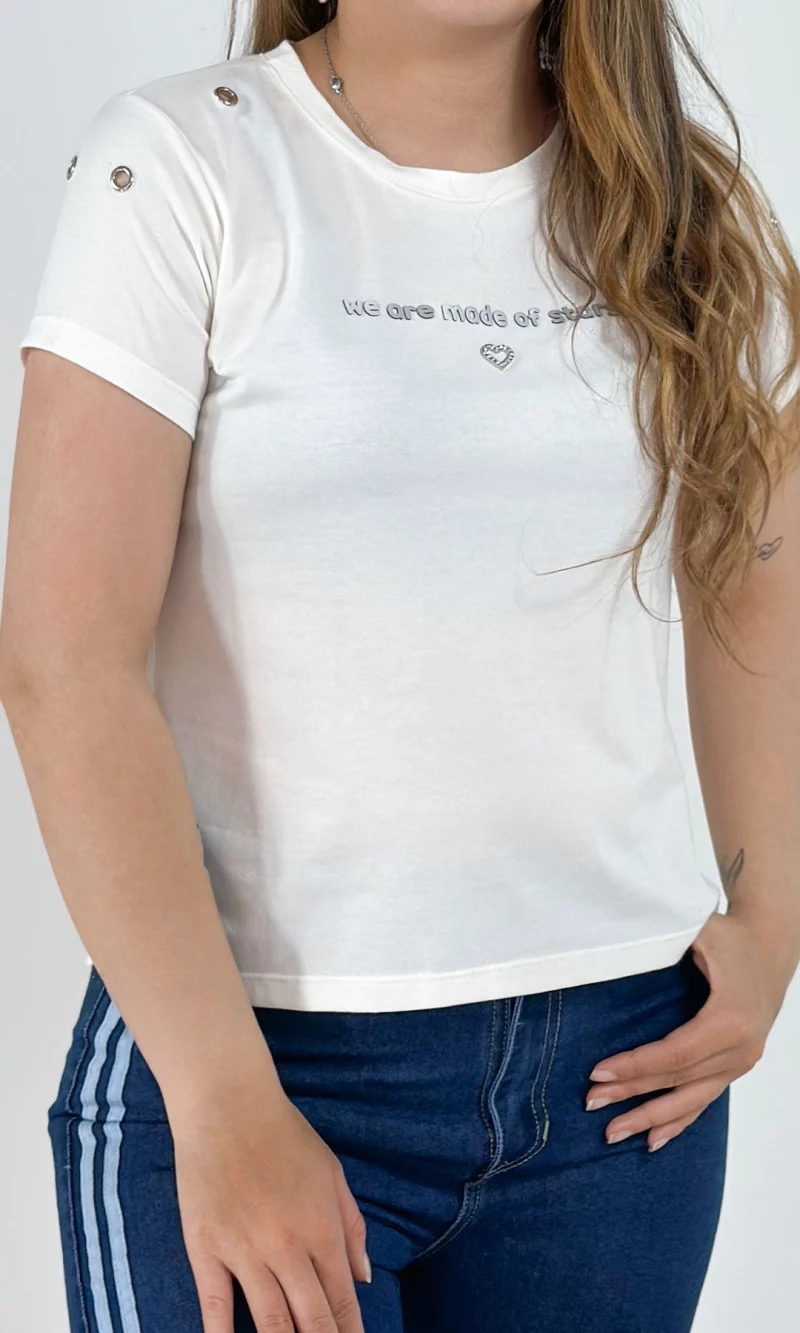 Camiseta mujer manga corta unicolor - Imagen 5