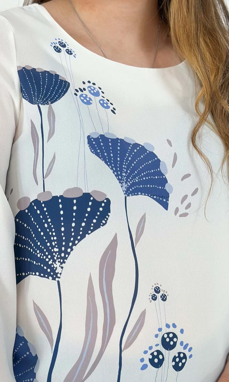 Blusa mujer manga 3/4 estampada - Imagen 7