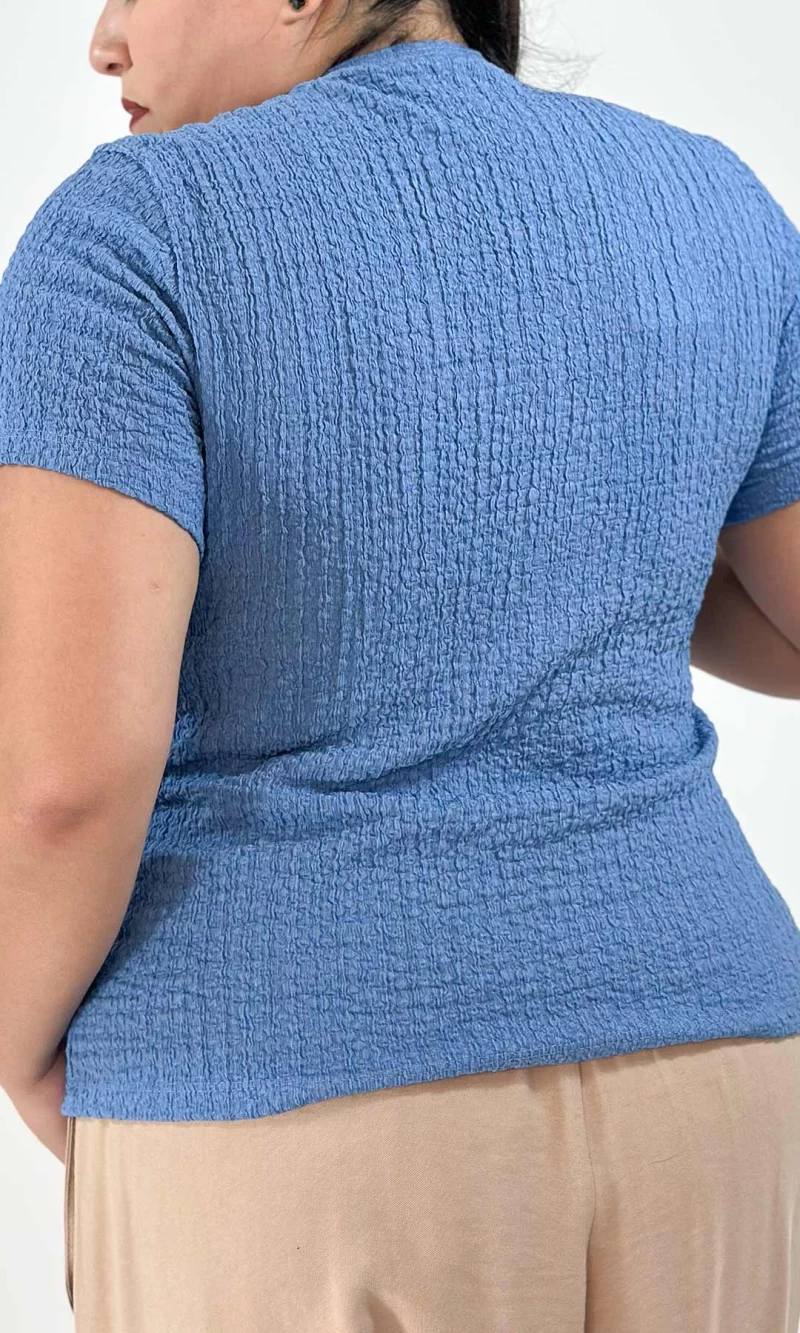 Camiseta mujer manga 3/4 unicolor - Imagen 3