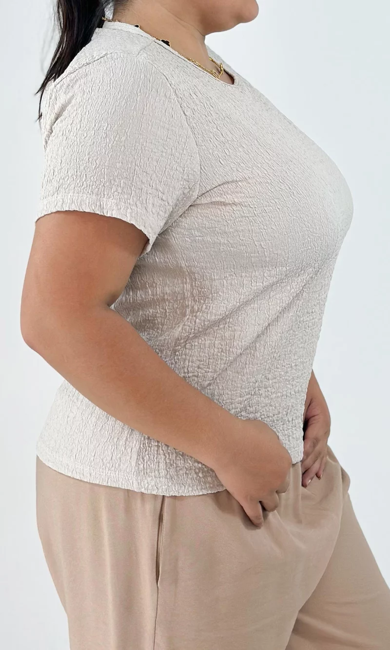 Camiseta mujer manga 3/4 unicolor - Imagen 5