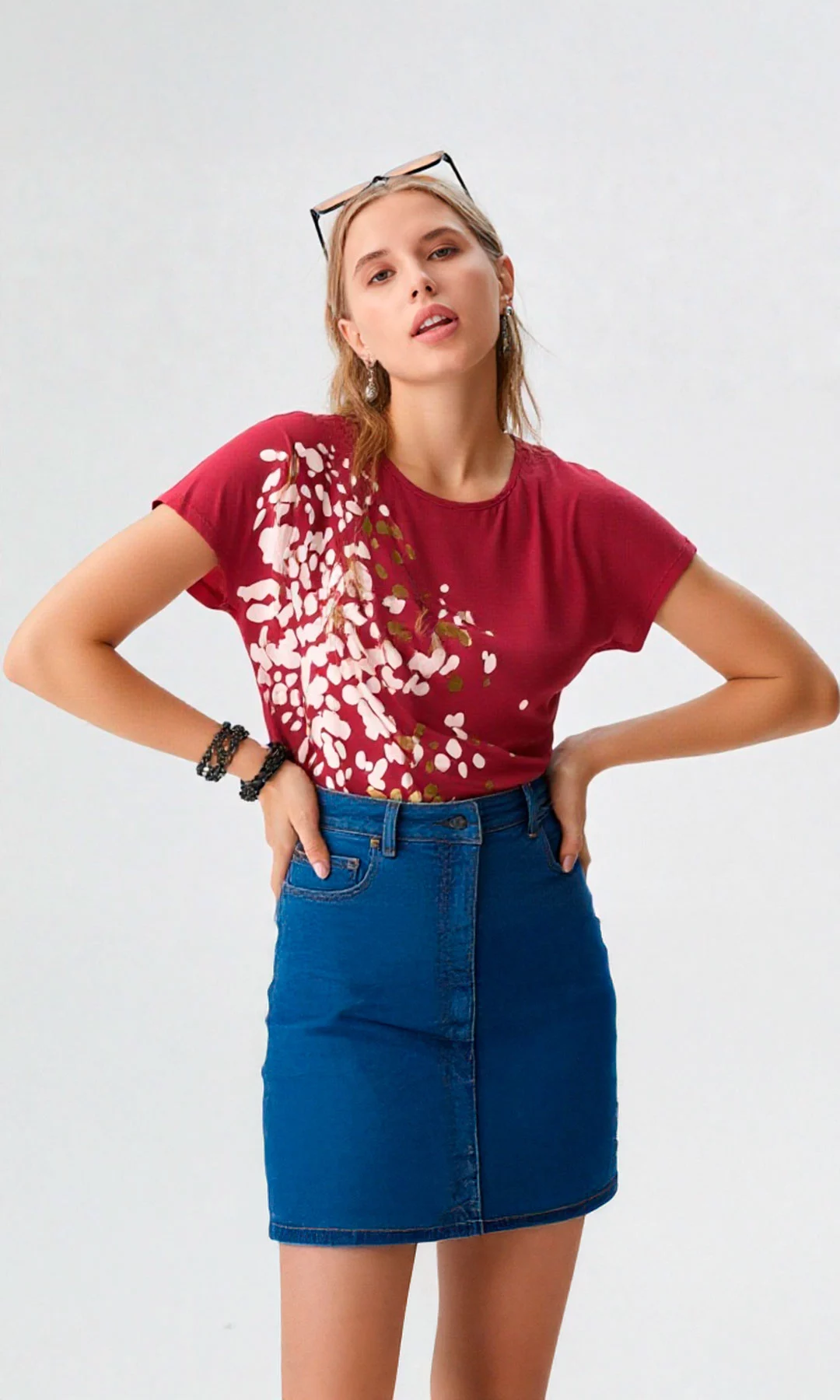 Camiseta mujer manga corta estampada - Imagen 4