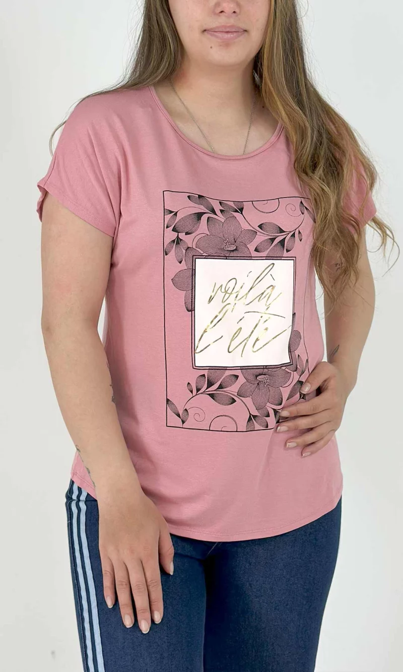 Camiseta mujer manga corta estampada - Imagen 5