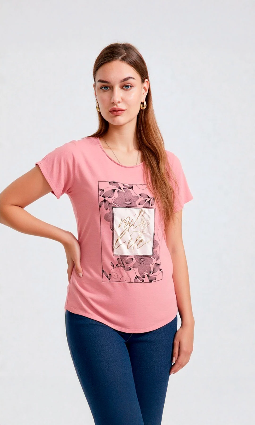 Camiseta mujer manga corta estampada - Imagen 7