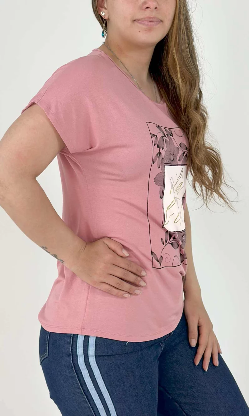 Camiseta mujer manga corta estampada - Imagen 6