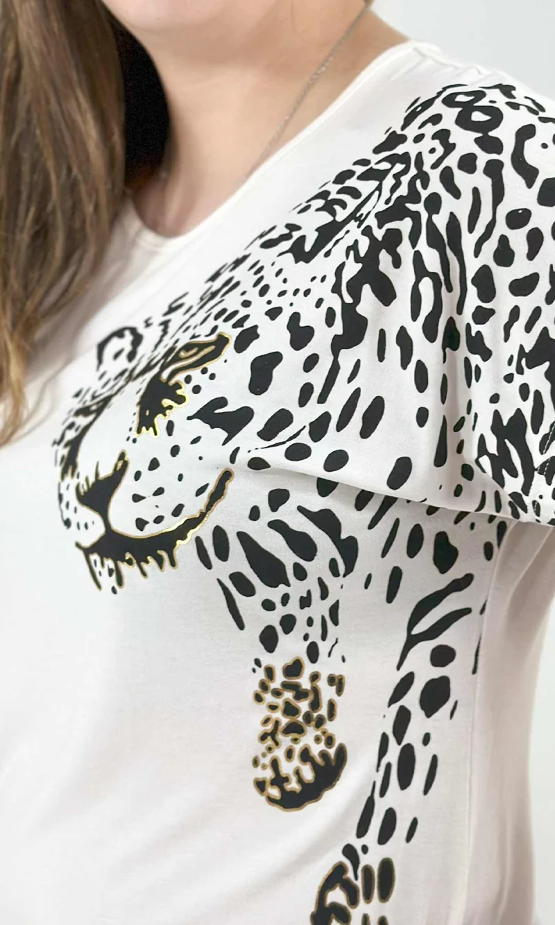 Camiseta mujer manga corta estampada - Imagen 2