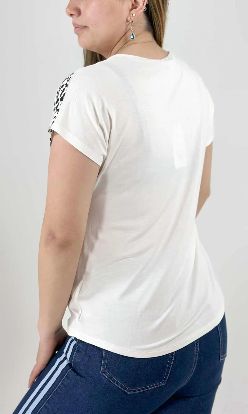 Camiseta mujer manga corta estampada - Imagen 3