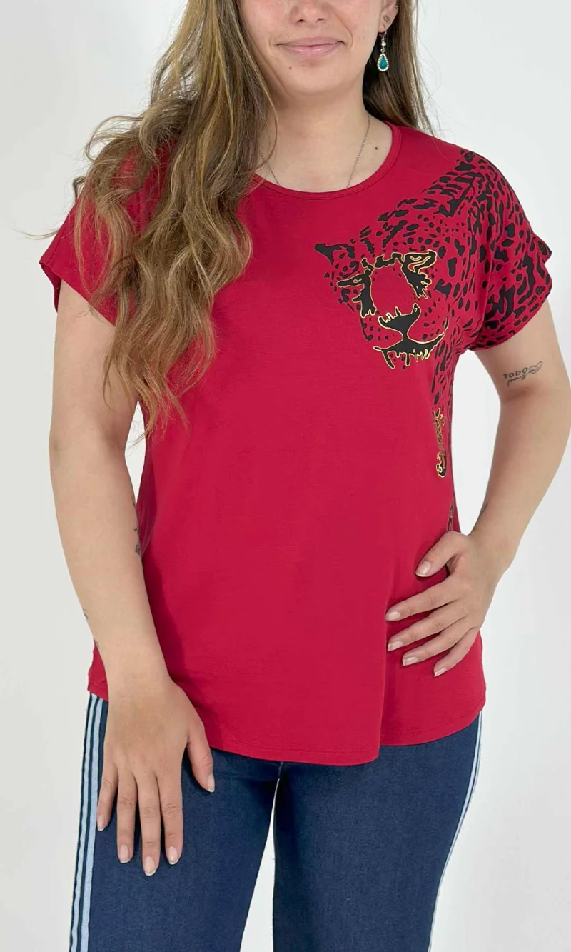 Camiseta mujer manga corta estampada - Imagen 4