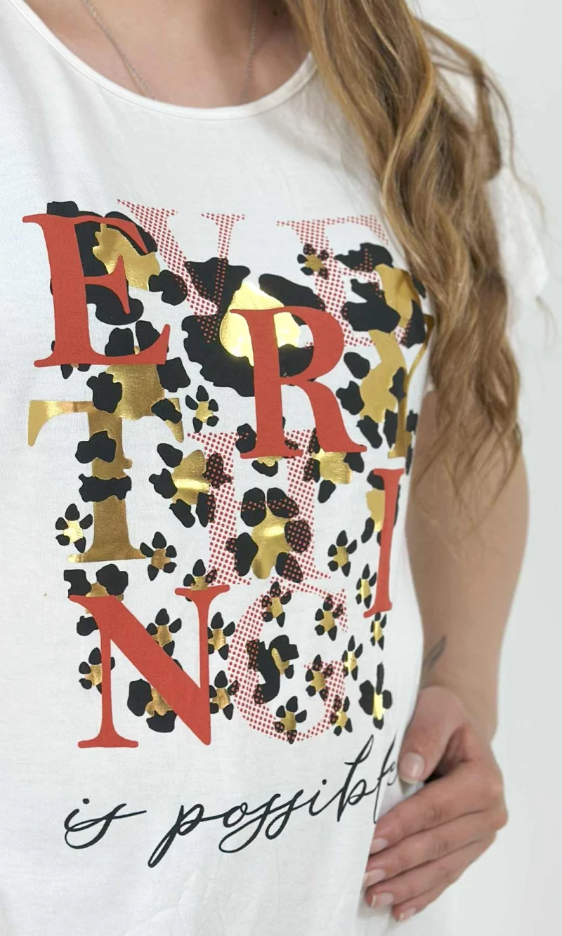 Camiseta mujer manga corta estampada - Imagen 2