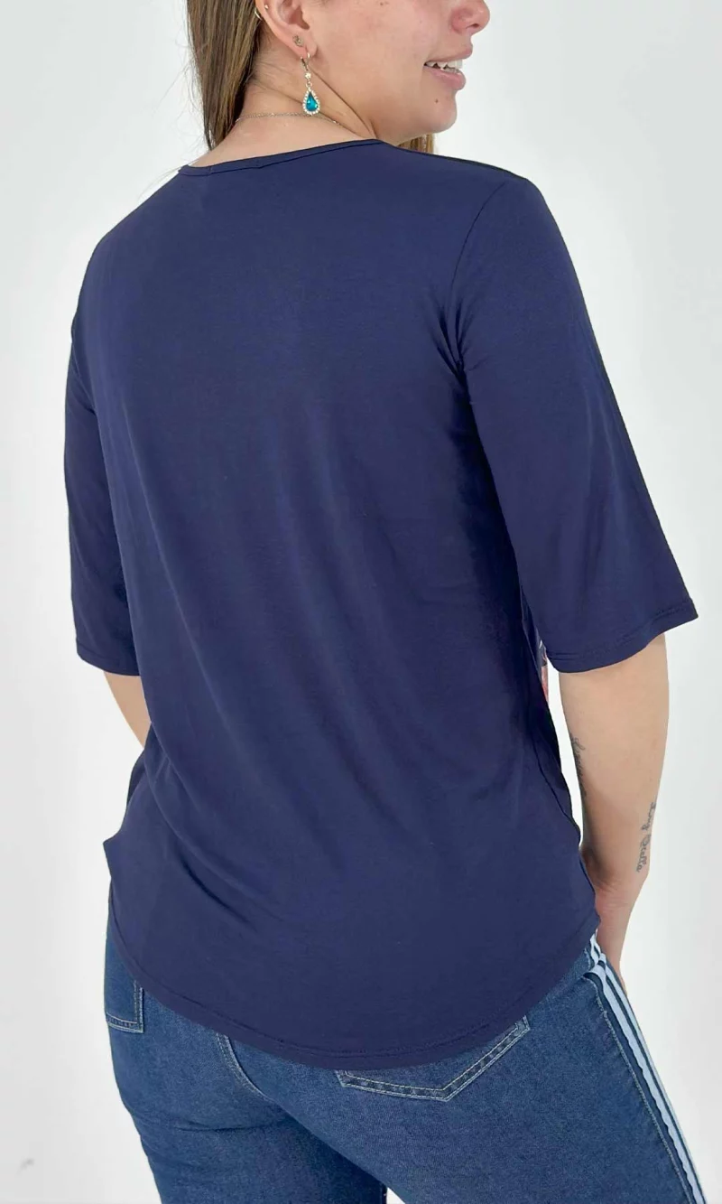 Camiseta mujer manga 3/4 estampada - Imagen 3