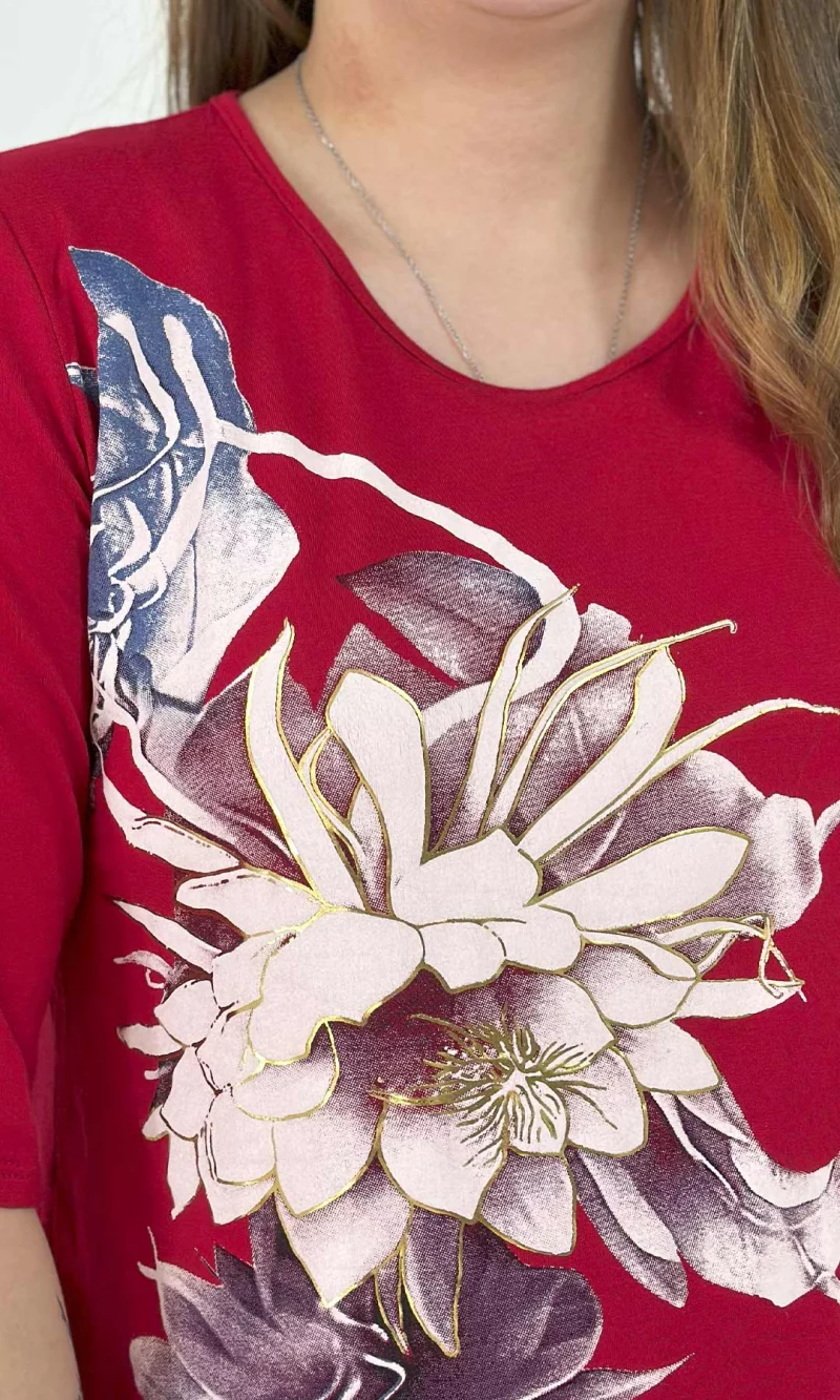 Camiseta mujer manga 3/4 estampada - Imagen 5