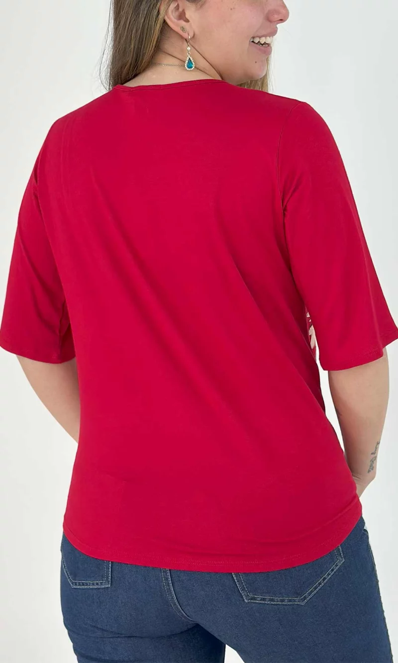 Camiseta mujer manga 3/4 estampada - Imagen 6