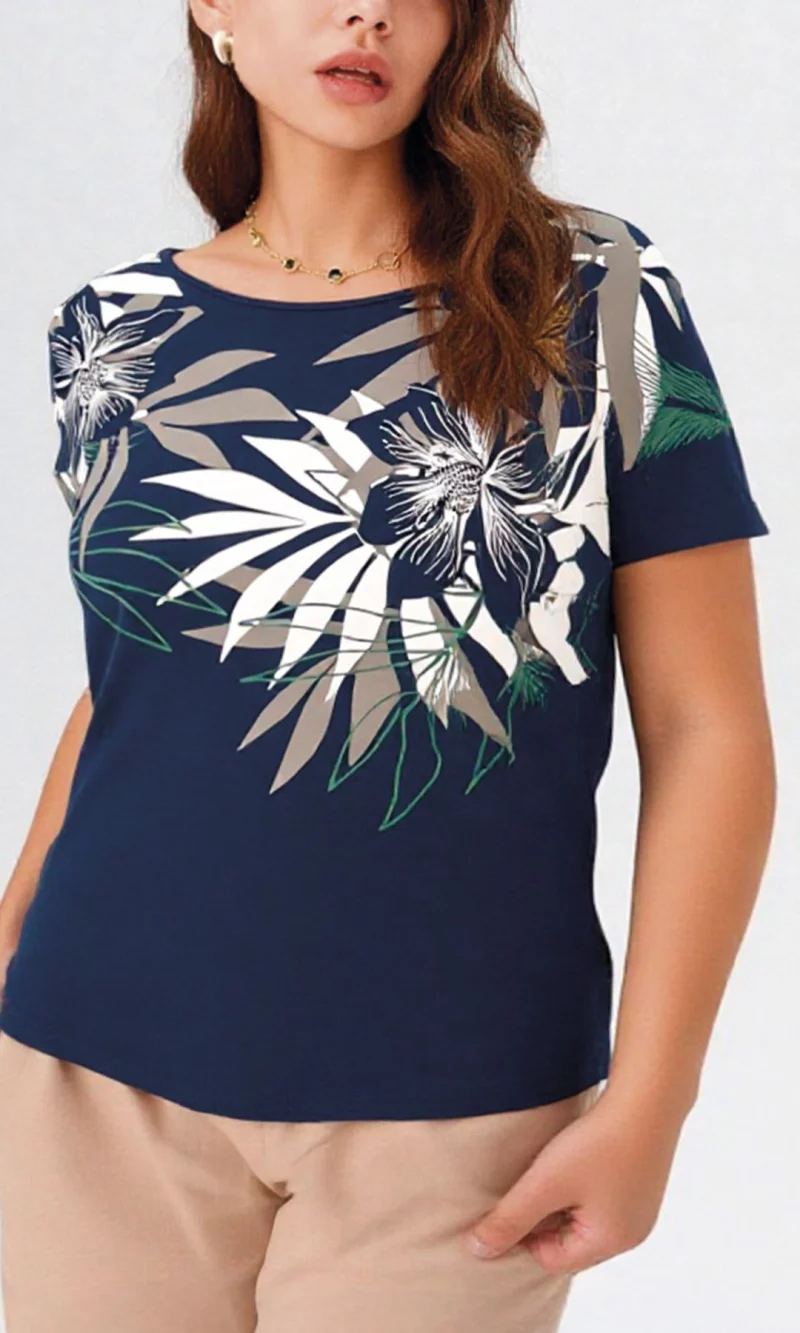Camiseta mujer manga corta estampada - Imagen 2