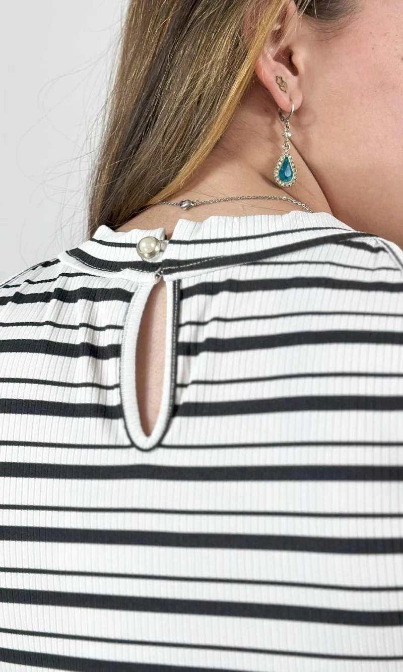Camiseta mujer manga sisa rayas - Imagen 5