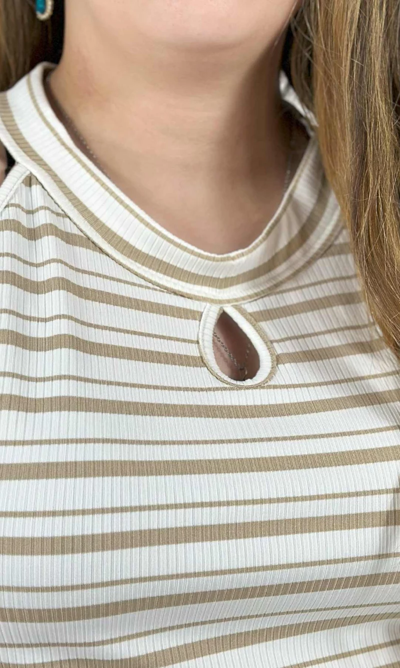 Camiseta mujer manga sisa rayas - Imagen 7