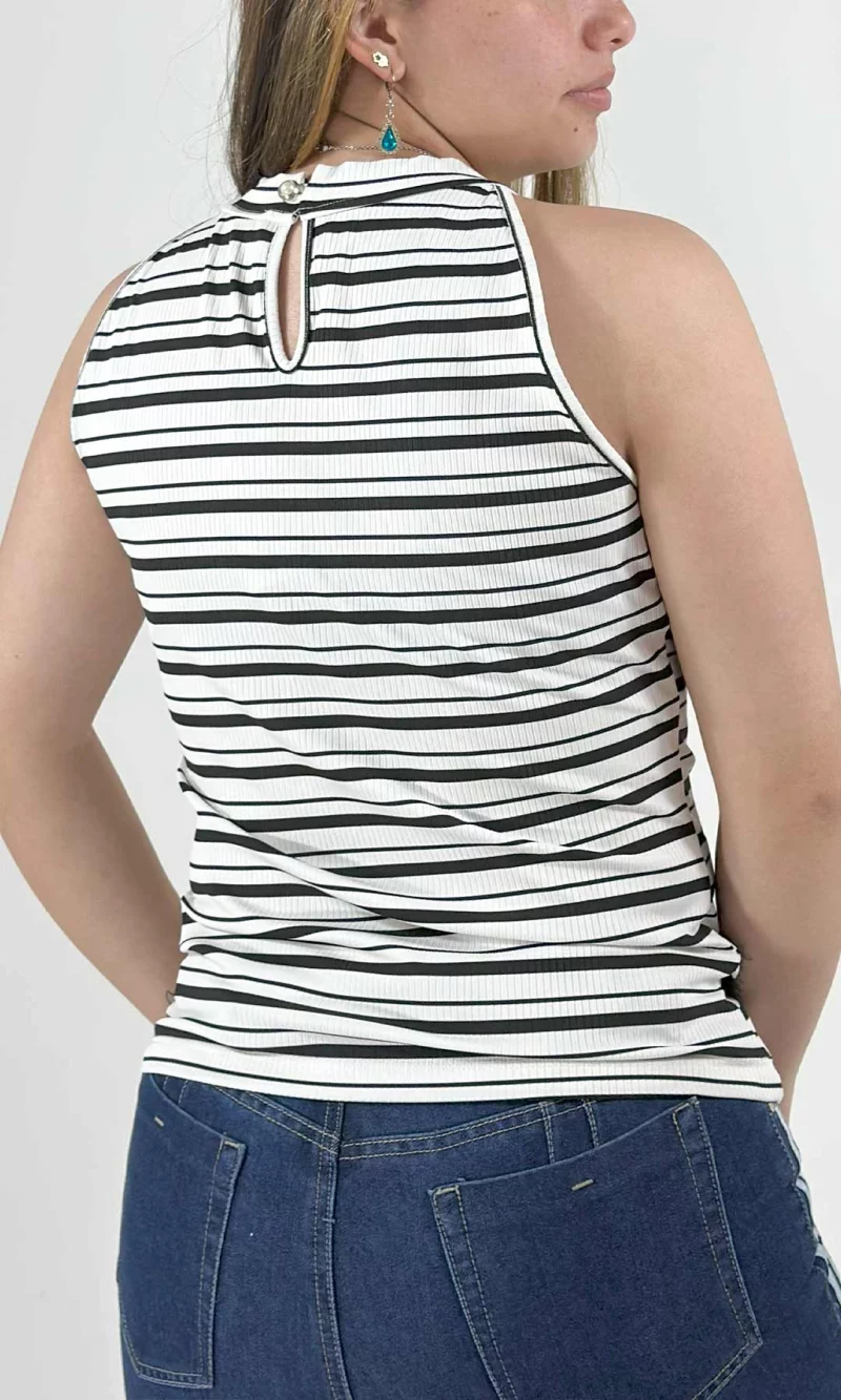 Camiseta mujer manga sisa rayas - Imagen 4