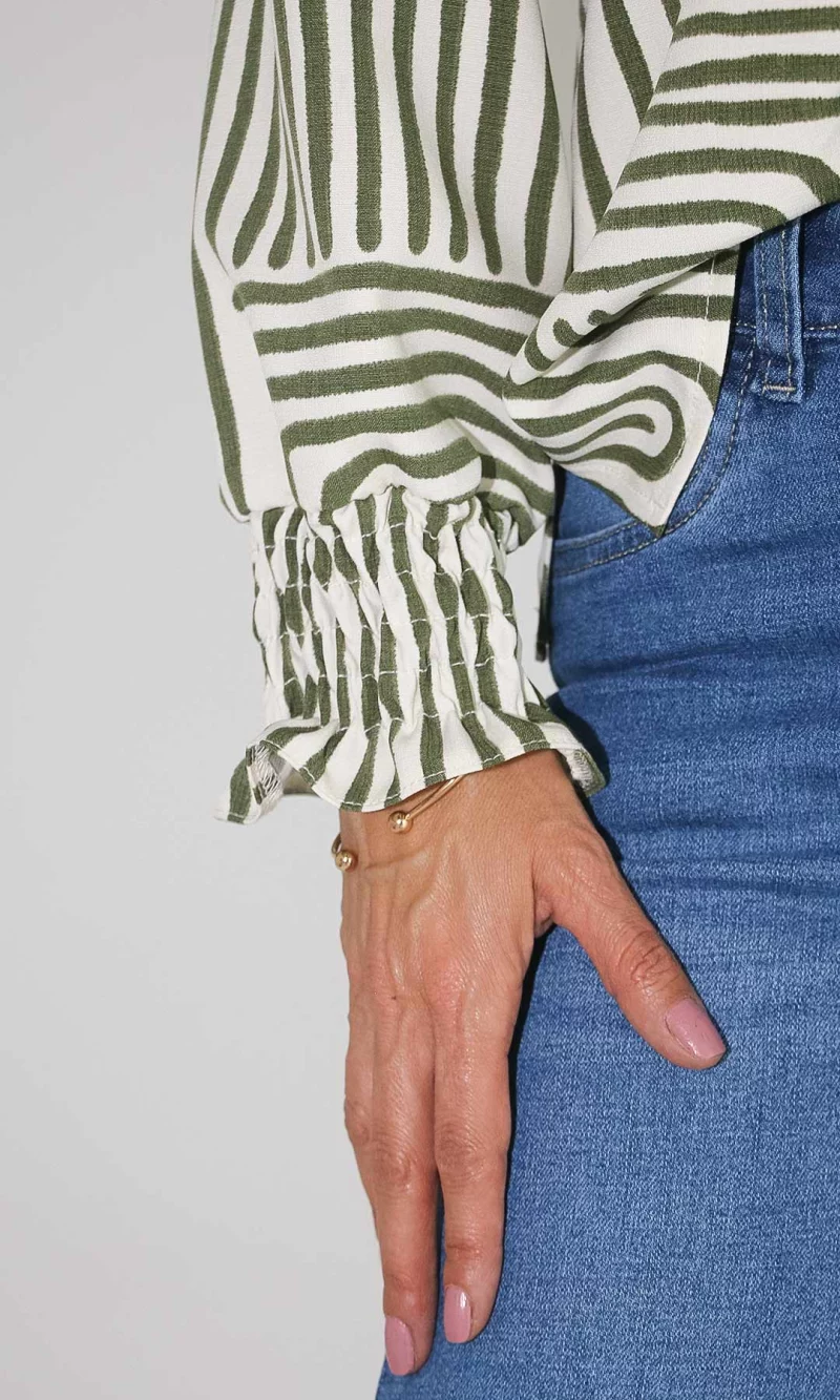 Blusa mujer manga larga estampada - Imagen 4
