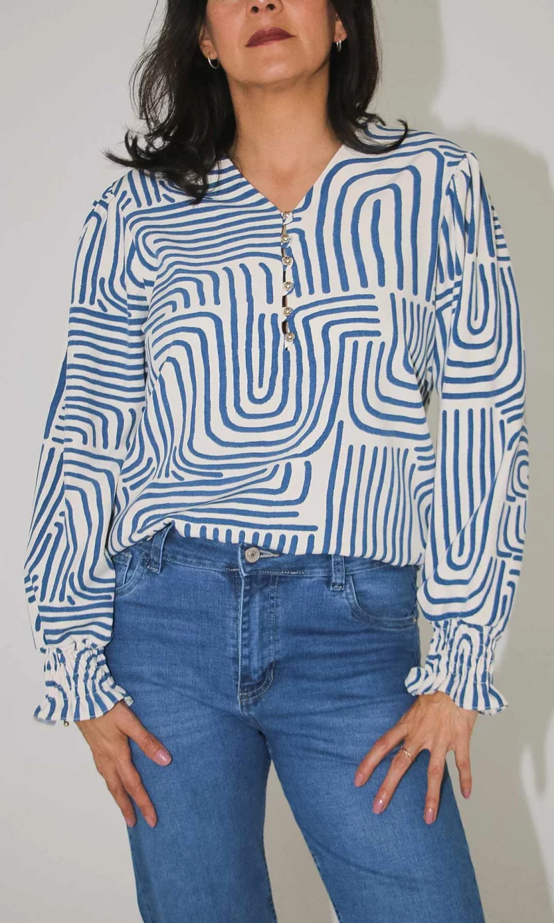 Blusa mujer manga larga estampada - Imagen 10